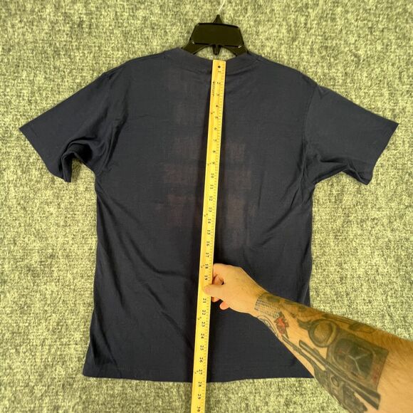 US Navy Shirt Mens Large Blue Proud Parent Military Vintage 80s Single Stitch - Picture 8 of 9